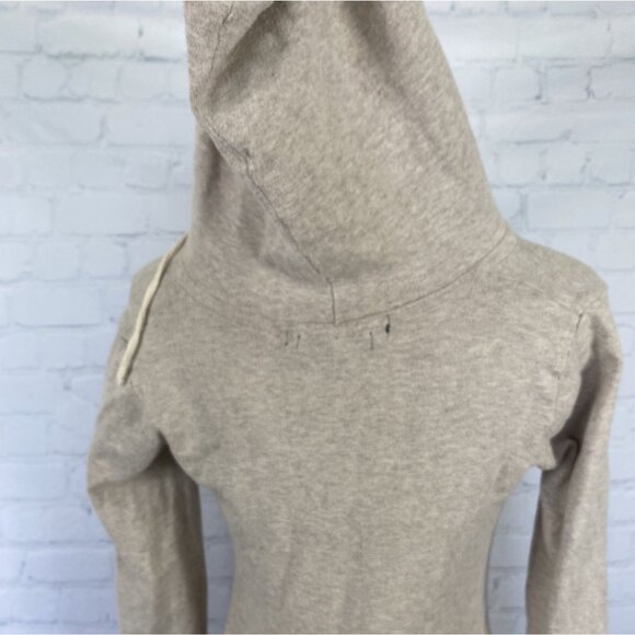 ⭐ 3/$15 Vintage Y2K Ashley Medium Tan Pink Hooded Sweatshirt With Pouch Pocket - Picture 7 of 8